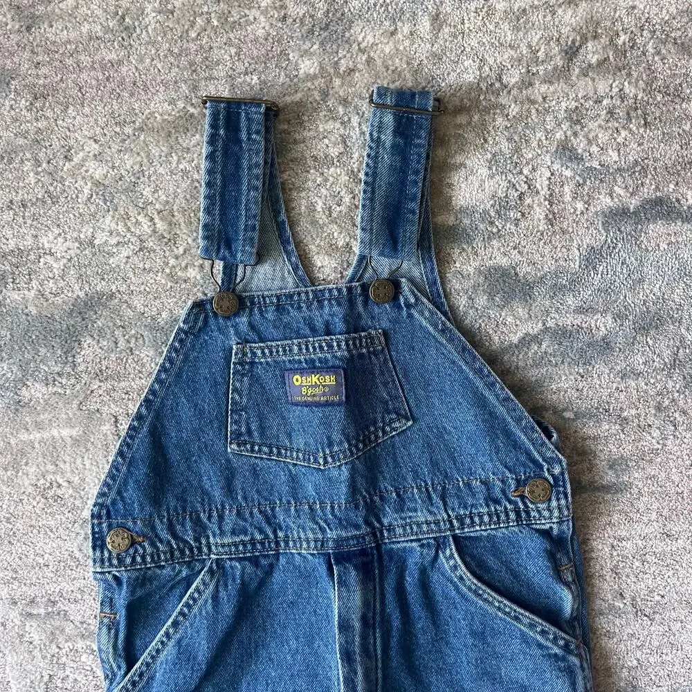 Vintage OshKosh B'gosh Blue Jean Overalls 4T